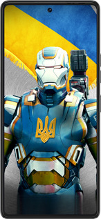 Силиконовый чехол Украинский киборг для Tecno Pova 6 Pro - 980u-3689 изображение 