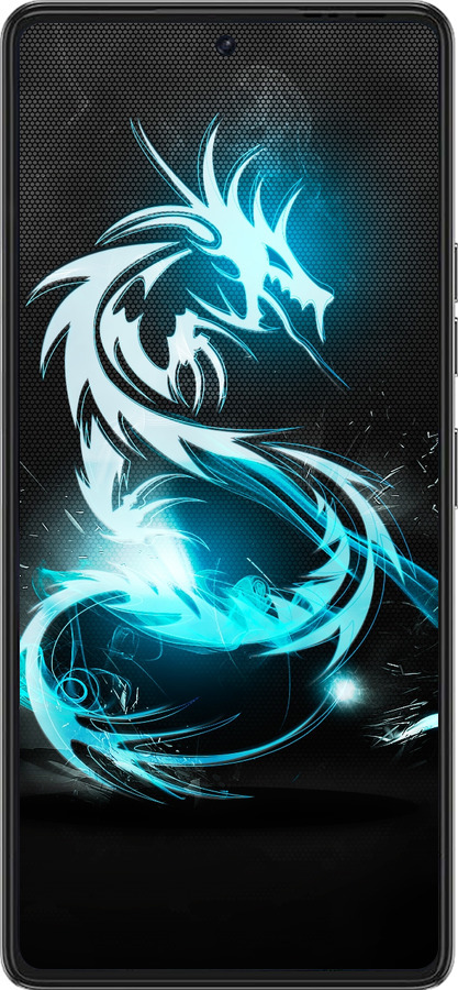 Силиконовый чехол Бело-голубой огненный дракон для Tecno Pova 6 Pro - 113u-3689 изображение 