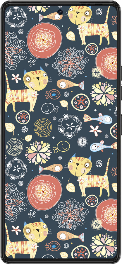 Силиконовый чехол Котята v4 для Tecno Pova 6 Pro - 1224u-3689 изображение 