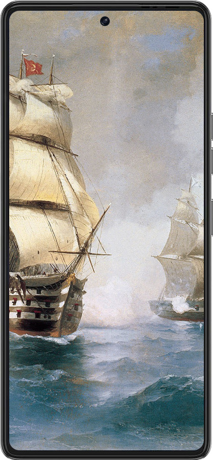 Силиконовый чехол Айвазовский. Корабли для Tecno Pova 6 Pro - 160u-3689 изображение 