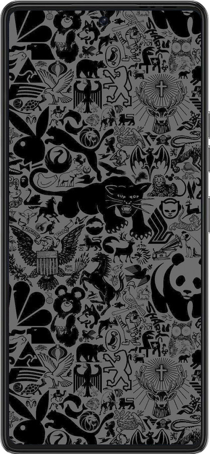 Силиконовый чехол Чёрно-серый стикер бомбинг для Tecno Pova 6 Pro - 2432u-3689 изображение 