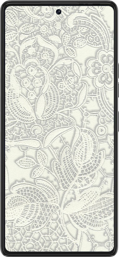 Силіконовий чехол Біле мереживо для Tecno Pova 6 Pro - 4383u-3689 изображение 