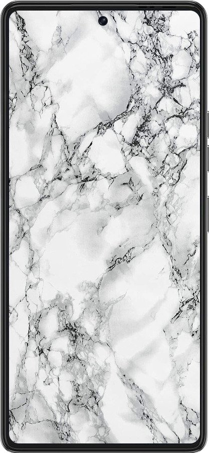 Силиконовый чехол Мрамор белый для Tecno Pova 6 Pro - 4480u-3689 изображение 