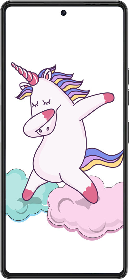 Силиконовый чехол Единорог для Tecno Pova 6 Pro - 4702u-3689 изображение 