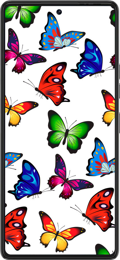 Силиконовый чехол Красочные мотыльки для Tecno Pova 6 Pro - 4761u-3689 изображение 