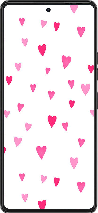 Силиконовый чехол Сердечки 2 для Tecno Pova 6 Pro - 4763u-3689 изображение 