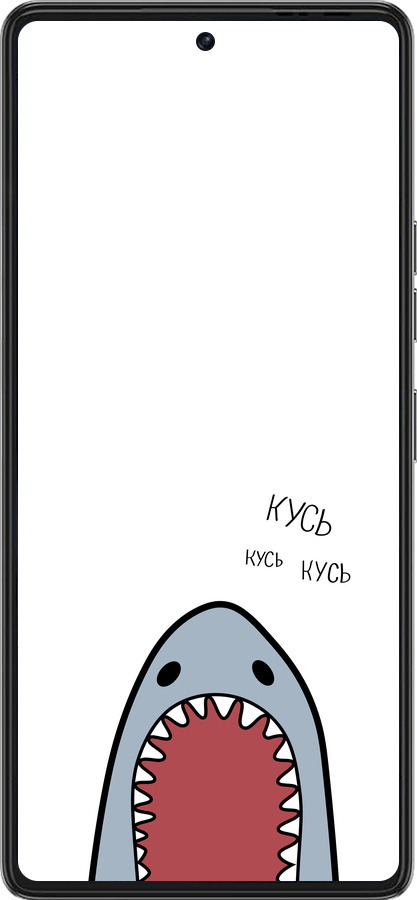 Силиконовый чехол Акула для Tecno Pova 6 Pro - 4870u-3689 изображение 