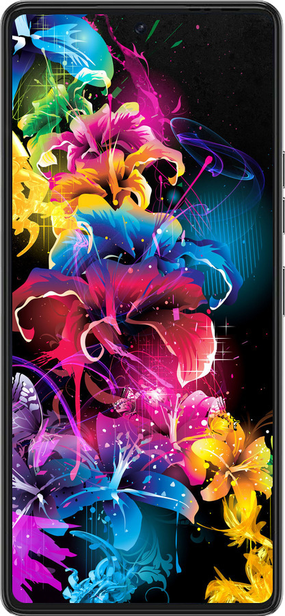 Силиконовый чехол Абстрактные цветы для Tecno Pova 6 Pro - 511u-3689 изображение 