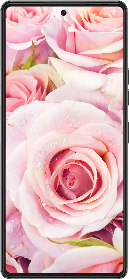 Силиконовый чехол Розы для Tecno Pova 6 Pro - 525u-3689 изображение 