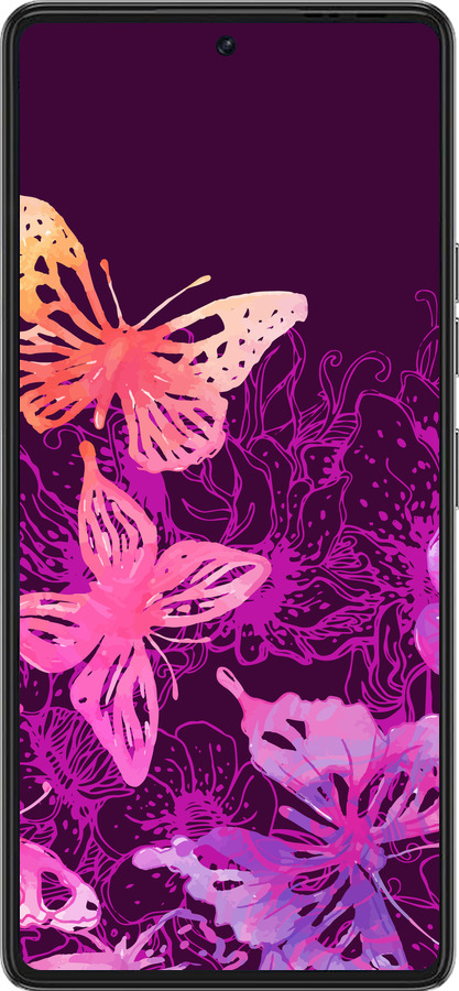 Силиконовый чехол Бабочки v2 для Tecno Pova 6 Pro - 5475u-3689 изображение 