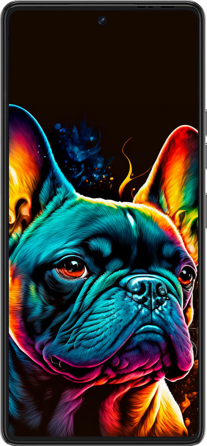 Силиконовый чехол Яркий бульдог для Tecno Pova 6 Pro - 5547u-3689 изображение 