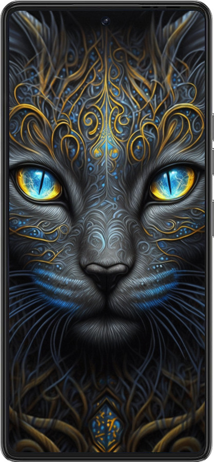 Силиконовый чехол Кошка для Tecno Pova 6 Pro - 5548u-3689 изображение 