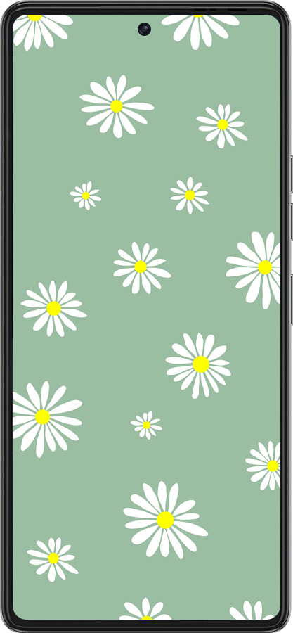 Силіконовий чехол Ромашки v4 для Tecno Pova 6 Pro - 5603u-3689 изображение 