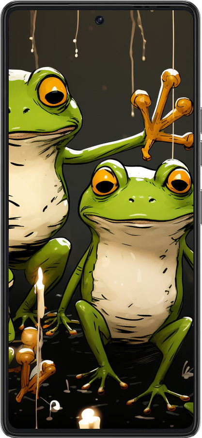 Силиконовый чехол Жабки 2 для Tecno Pova 6 Pro - 5657u-3689 изображение 