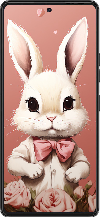 Силиконовый чехол Зайчик для Tecno Pova 6 Pro - 5669u-3689 изображение 