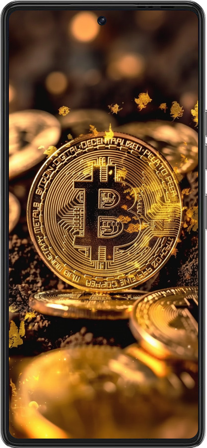 Силіконовий чехол Золота лихоманка біткойна для Tecno Pova 6 Pro - 6089u-3689 изображение 