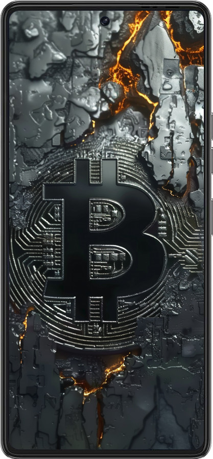 Силіконовий чехол Розпечений біткойн для Tecno Pova 6 Pro - 6091u-3689 изображение 