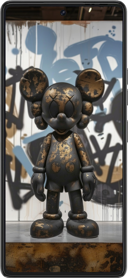 Силиконовый чехол Bronze kaws v2 для Tecno Pova 6 Pro - 6098u-3689 изображение 