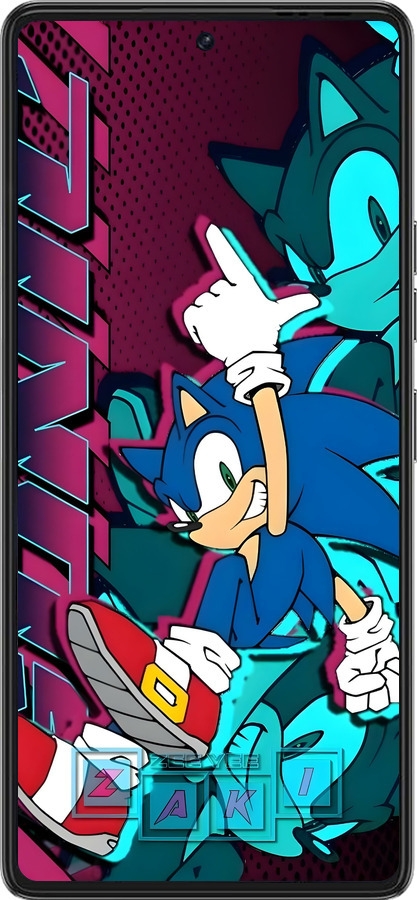 Силиконовый чехол Соник для Tecno Pova 6 Pro - 6284u-3689 изображение 