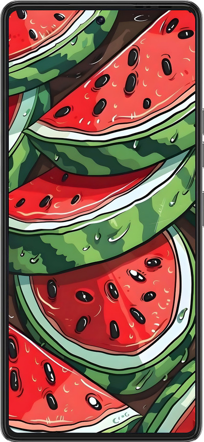 Силиконовый чехол Арбуз для Tecno Pova 6 Pro - 6315u-3689 изображение 
