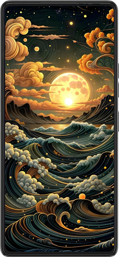 Силіконовий чехол Арт волны для Tecno Pova 6 Pro - 6332u-3689 изображение 