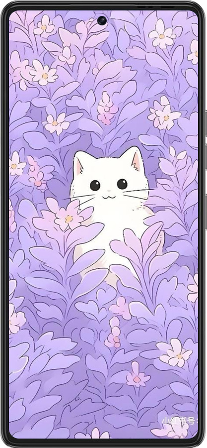 Силиконовый чехол Котик в цветах для Tecno Pova 6 Pro - 6390u-3689 изображение 