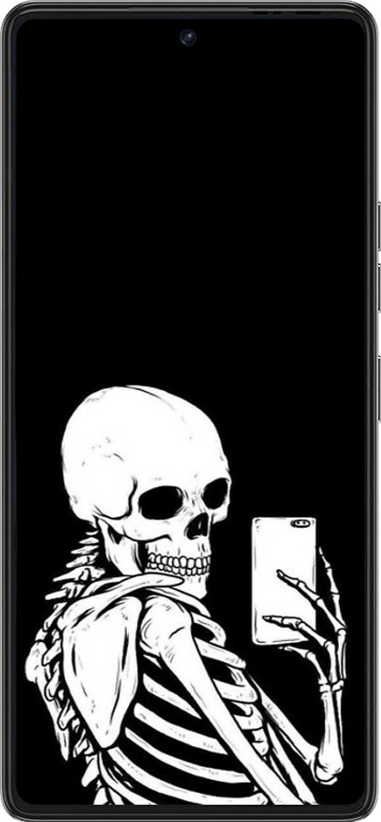 Силиконовый чехол Скелет делает Selfie для Tecno Pova 6 Pro - 6535u-3689 изображение 