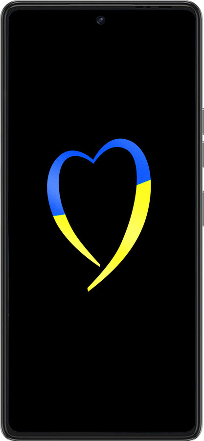 Силиконовый чехол Жёлто-голубое сердце для Tecno Pova 6 Pro - 885u-3689 изображение 