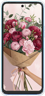 Силикон с усиленными углами чехол Пионы 1 для Tecno Pova Neo 2 LG6n - 6705sp-2968 изображение 