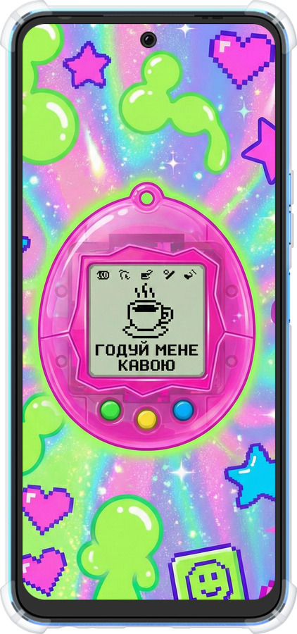 Силіконовий протиударний с посиленими кутами чехол Y2K Aesthetic Retro Pet: Годуй мене кавою для Tecno Pova Neo 2 LG6n - 6784sp-2968 изображение 
