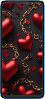 Силіконовий чехол Сердечки для Tecno Pova Neo 2 LG6n - 5831u-2968 изображение 