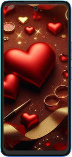 Силіконовий чехол Сердечки v3 для Tecno Pova Neo 2 LG6n - 5833u-2968 изображение 