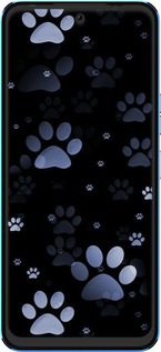 Силиконовый чехол С синими отпечатками лап для Tecno Pova Neo 2 LG6n - 6441u-2968 изображение 