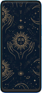 Силиконовый чехол Celestial Harmony: Sun & Moon Gold Mystic Pattern для Tecno Pova Neo 2 LG6n - 6778u-2968 изображение 