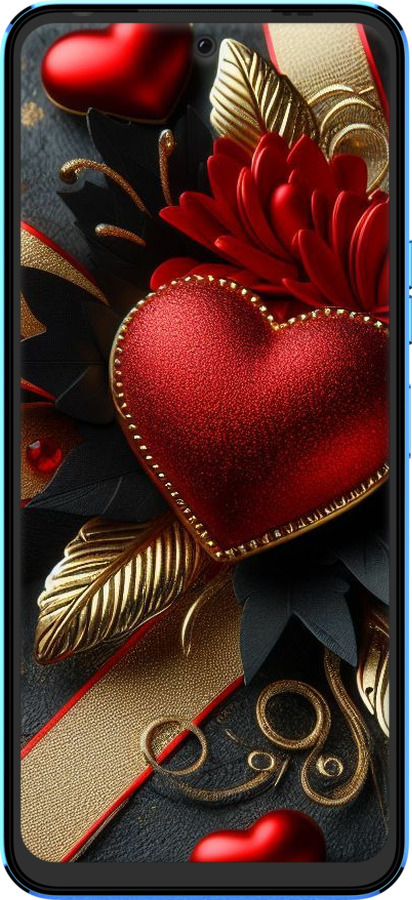 Силиконовый чехол Сердечки v2 для Tecno Pova Neo 2 LG6n - 5832u-2968 изображение 