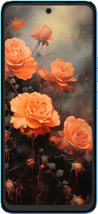 Силиконовый чехол Оранжевые розы для Tecno Pova Neo 2 LG6n - 5944u-2968 изображение 