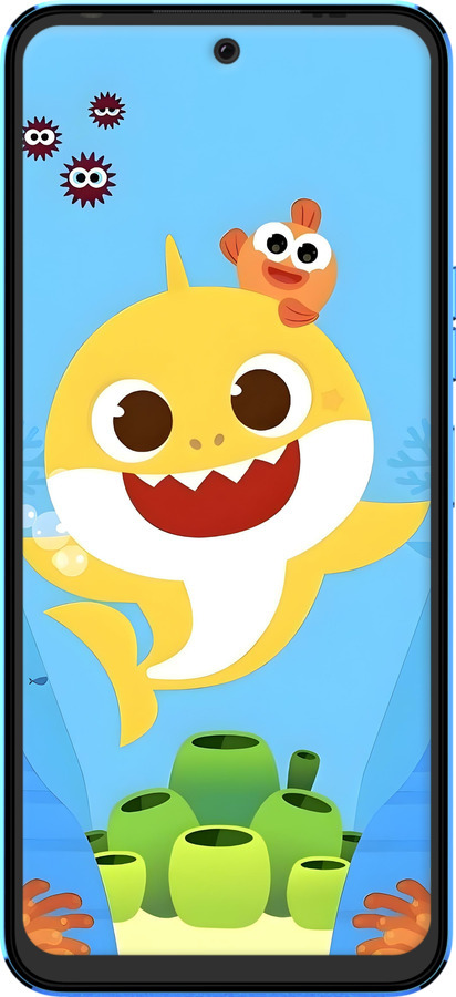 Силіконовий чехол Бейби Шарк для Tecno Pova Neo 2 LG6n - 6303u-2968 изображение 