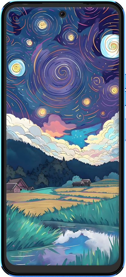 Силиконовый чехол Креативный арт для Tecno Pova Neo 2 LG6n - 6322u-2968 изображение 