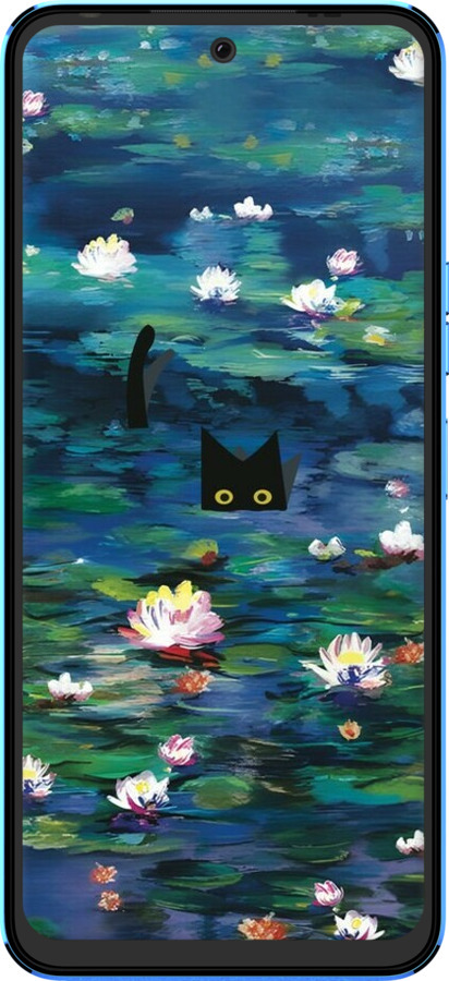 Силиконовый чехол Чехол с изображением водяных лилий Моне и кошек для Tecno Pova Neo 2 LG6n - 6399u-2968 изображение 