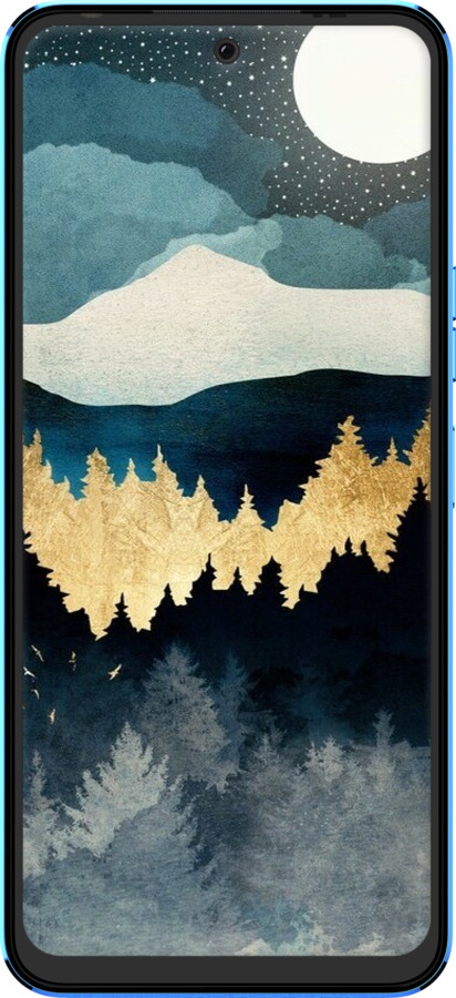 Силиконовый чехол Ночной пейзаж с лесом и горами для Tecno Pova Neo 2 LG6n - 6493u-2968 изображение 