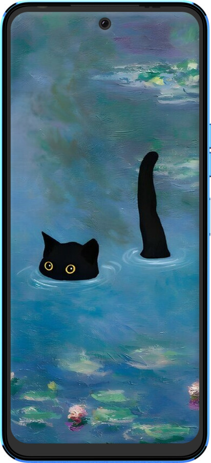 Силиконовый чехол С изображением кота и водяной лилии Monet для Tecno Pova Neo 2 LG6n - 6519u-2968 изображение 