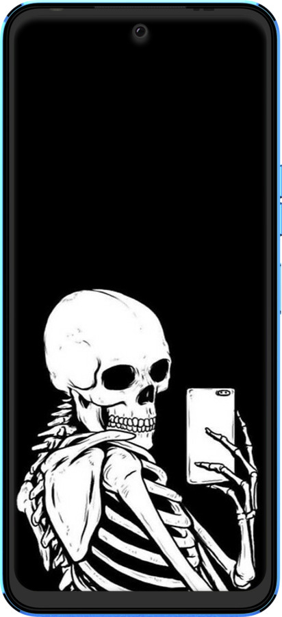 Силиконовый чехол Скелет делает Selfie для Tecno Pova Neo 2 LG6n - 6535u-2968 изображение 