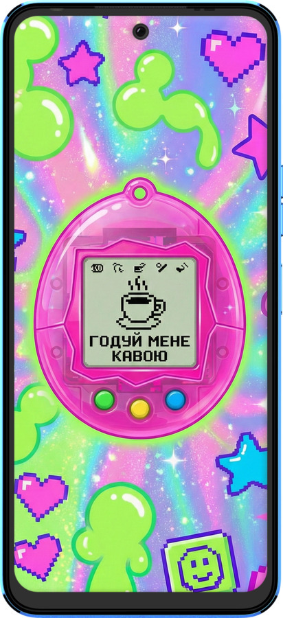 Силиконовый чехол Y2K Aesthetic Retro Pet: Годуй мене кавою для Tecno Pova Neo 2 LG6n - 6784u-2968 изображение 