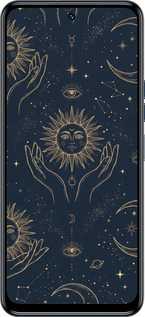 Силиконовый чехол Celestial Harmony: Sun & Moon Gold Mystic Pattern для Tecno POVA NEO 3 - 6778u-3140 изображение 