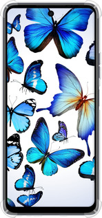 Силикон с усиленными углами чехол Бабочки для Tecno Spark 10 Pro - 6023sp-3022 изображение 