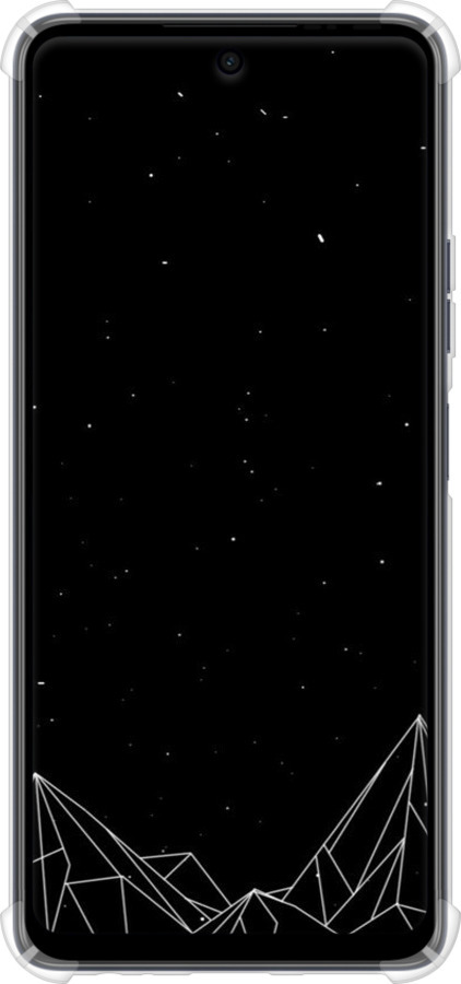 Силикон с усиленными углами чехол Черно белые абстрактные горы для Tecno Spark 10 Pro - 6437sp-3022 изображение 