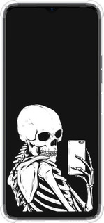 Силіконовий протиударний с посиленими кутами чехол Скелет робить Selfie для Tecno Spark 10C - 6535sp-3116 изображение 