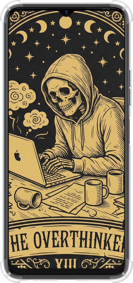 Силикон с усиленными углами чехол The Overthinker для Tecno Spark 10 - 6774sp-3023 изображение 