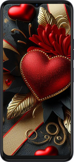 Силіконовий чехол Сердечки v2 для Tecno Spark 10C - 5832u-3116 изображение 