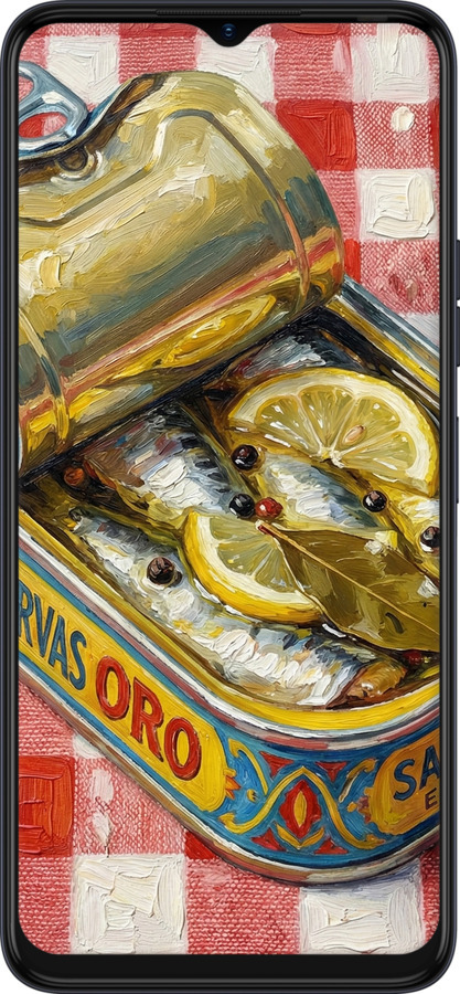 Силиконовый чехол Vintage Sardine Tin Phone для Tecno Spark 10 - 6772u-3023 изображение 